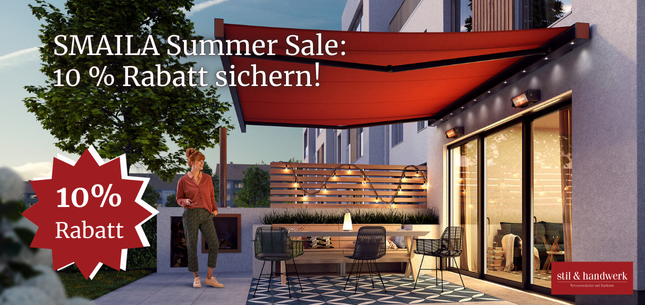 Herbstaktion der Firma weinor: 10% auf die Markise "Smaila".