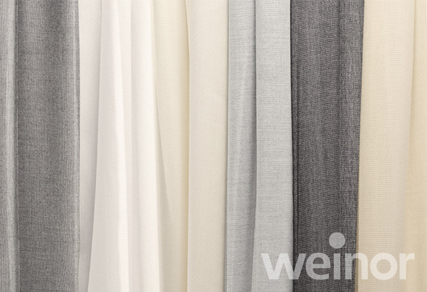 Farbmuster der Outdoor-Vorhängen der Firma weinor.